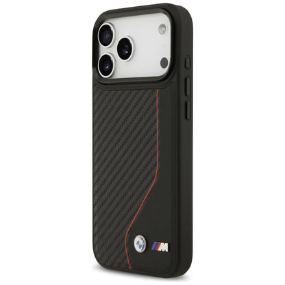 BMW M Carbon Line &amp; Logo MagSafe Case for iPhone 17 Pro Max - Red_1