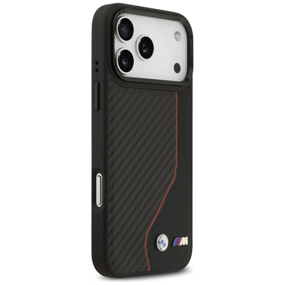BMW M Carbon Line &amp; Logo MagSafe Case for iPhone 17 Pro Max - Red_3
