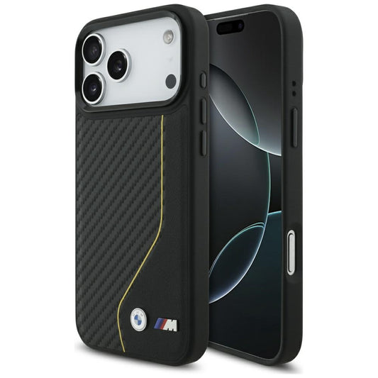 BMW M Carbon Line &amp; Logo MagSafe Case for iPhone 17 Pro Max - Yellow_0