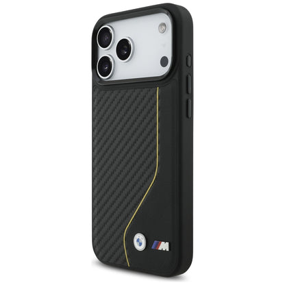 BMW M Carbon Line &amp; Logo MagSafe Case for iPhone 17 Pro Max - Yellow_1