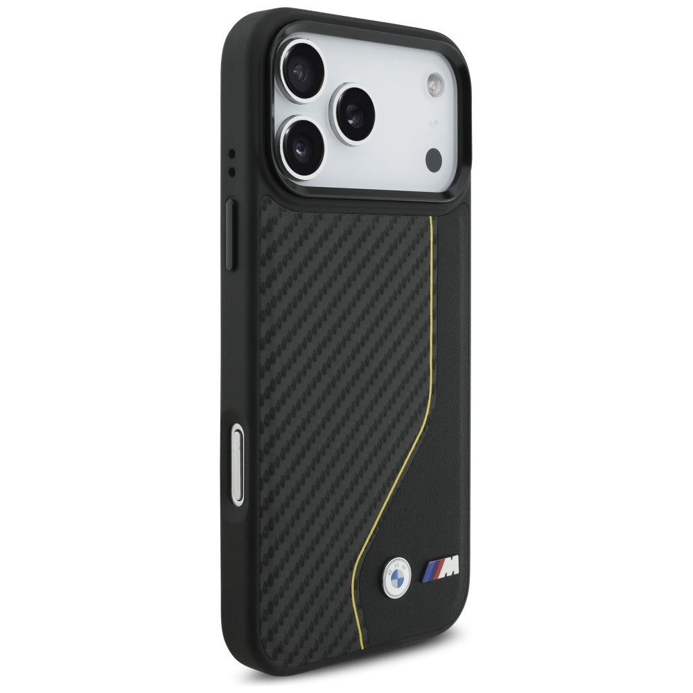 BMW M Carbon Line &amp; Logo MagSafe Case for iPhone 17 Pro Max - Yellow_3