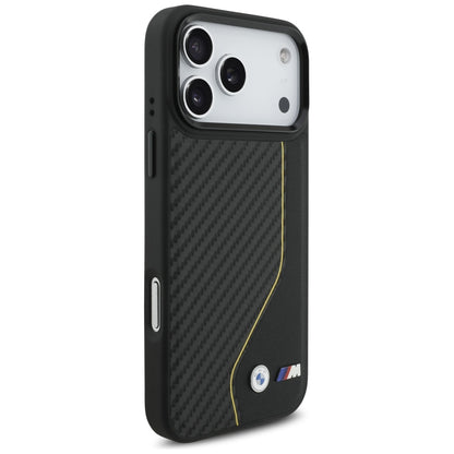 BMW M Carbon Line &amp; Logo MagSafe Case for iPhone 17 Pro Max - Yellow_3