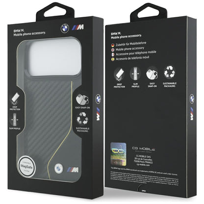 BMW M Carbon Line &amp; Logo MagSafe Case for iPhone 17 Pro Max - Yellow_7