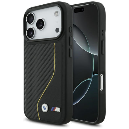 BMW M Carbon Line &amp; Logo MagSafe Case for iPhone 17 Pro - Yellow_0