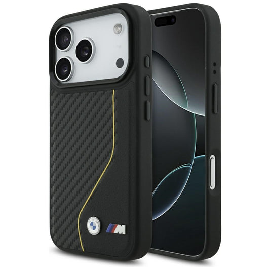 BMW M Carbon Line &amp; Logo MagSafe Case for iPhone 17 Pro - Yellow_0