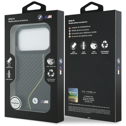 BMW M Carbon Line &amp; Logo MagSafe Case for iPhone 17 Pro - Yellow_7