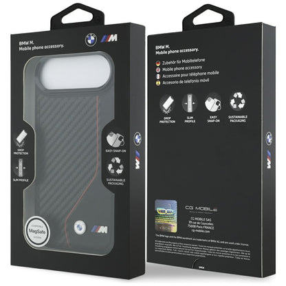 BMW M Carbon Line &amp; Logo MagSafe Case for iPhone Air - Red_7
