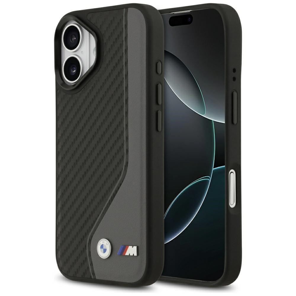 BMW M Carbon Logo MagSafe Case for iPhone 17 - Black and Gray_0