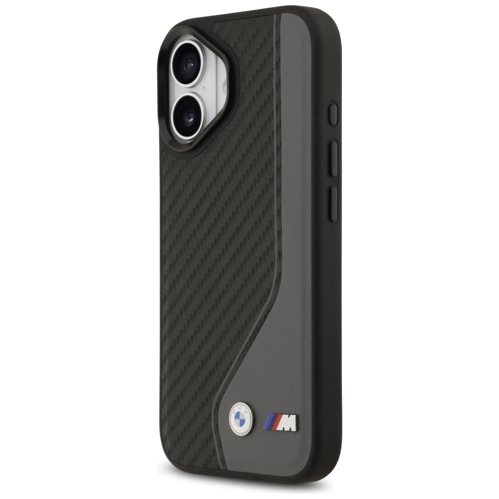 BMW M Carbon Logo MagSafe Case for iPhone 17 - Black and Gray_1