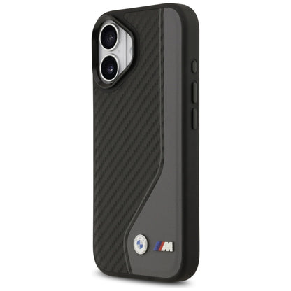 BMW M Carbon Logo MagSafe Case for iPhone 17 - Black and Gray_1