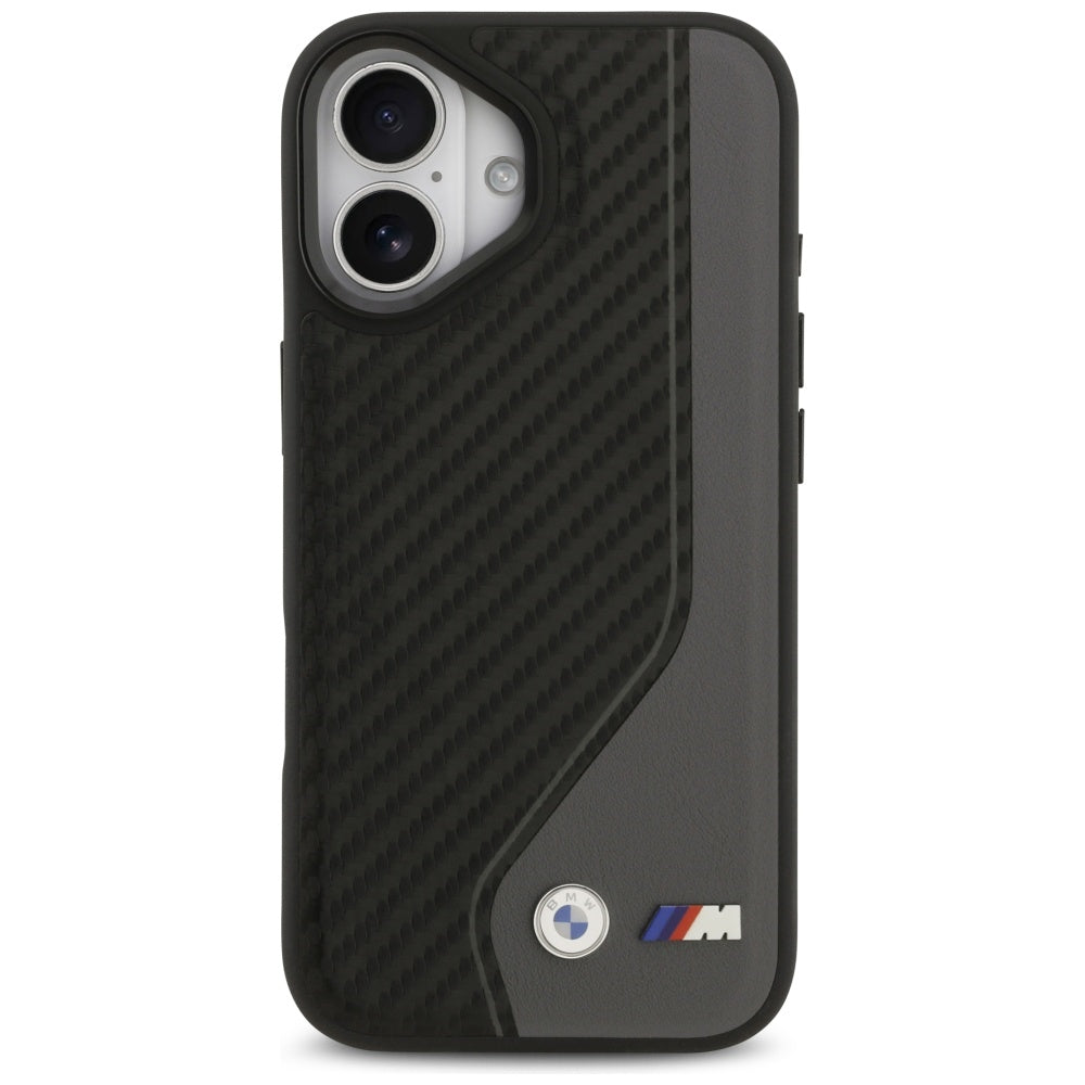 BMW M Carbon Logo MagSafe Case for iPhone 17 - Black and Gray_2