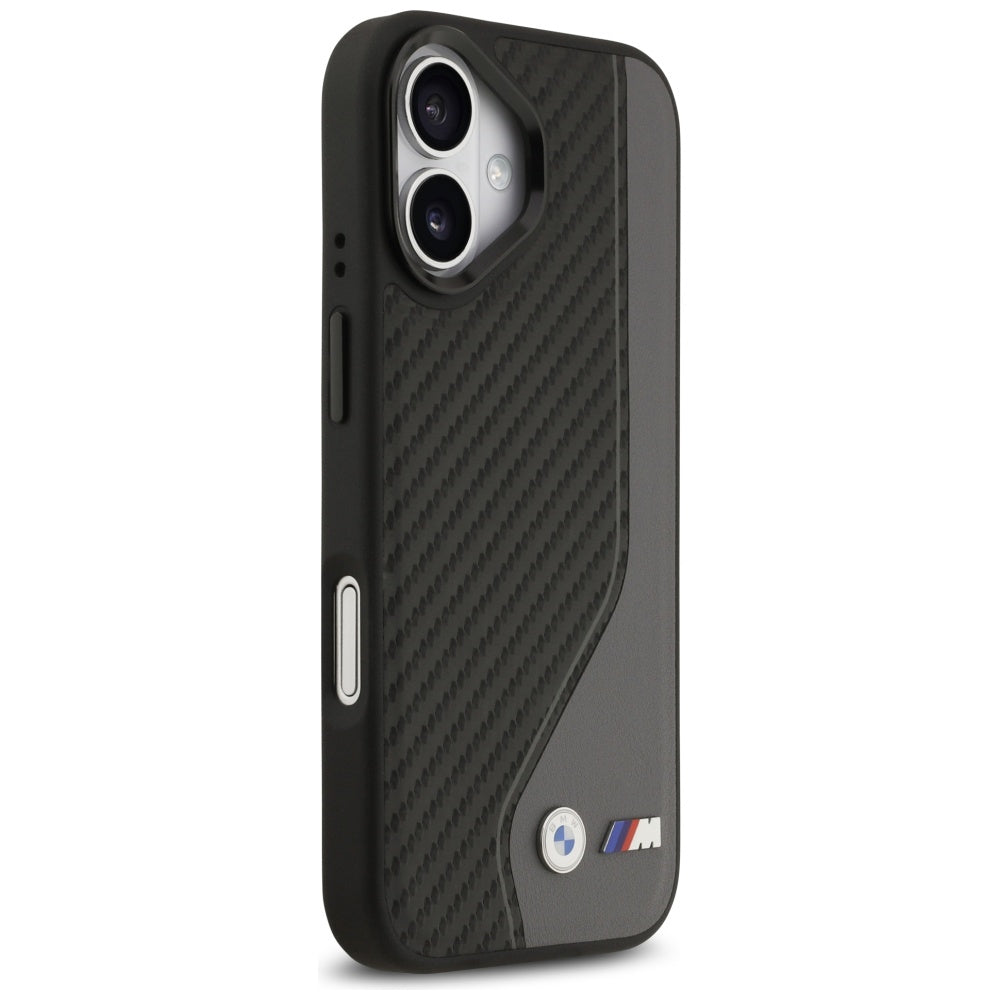 BMW M Carbon Logo MagSafe Case for iPhone 17 - Black and Gray_3