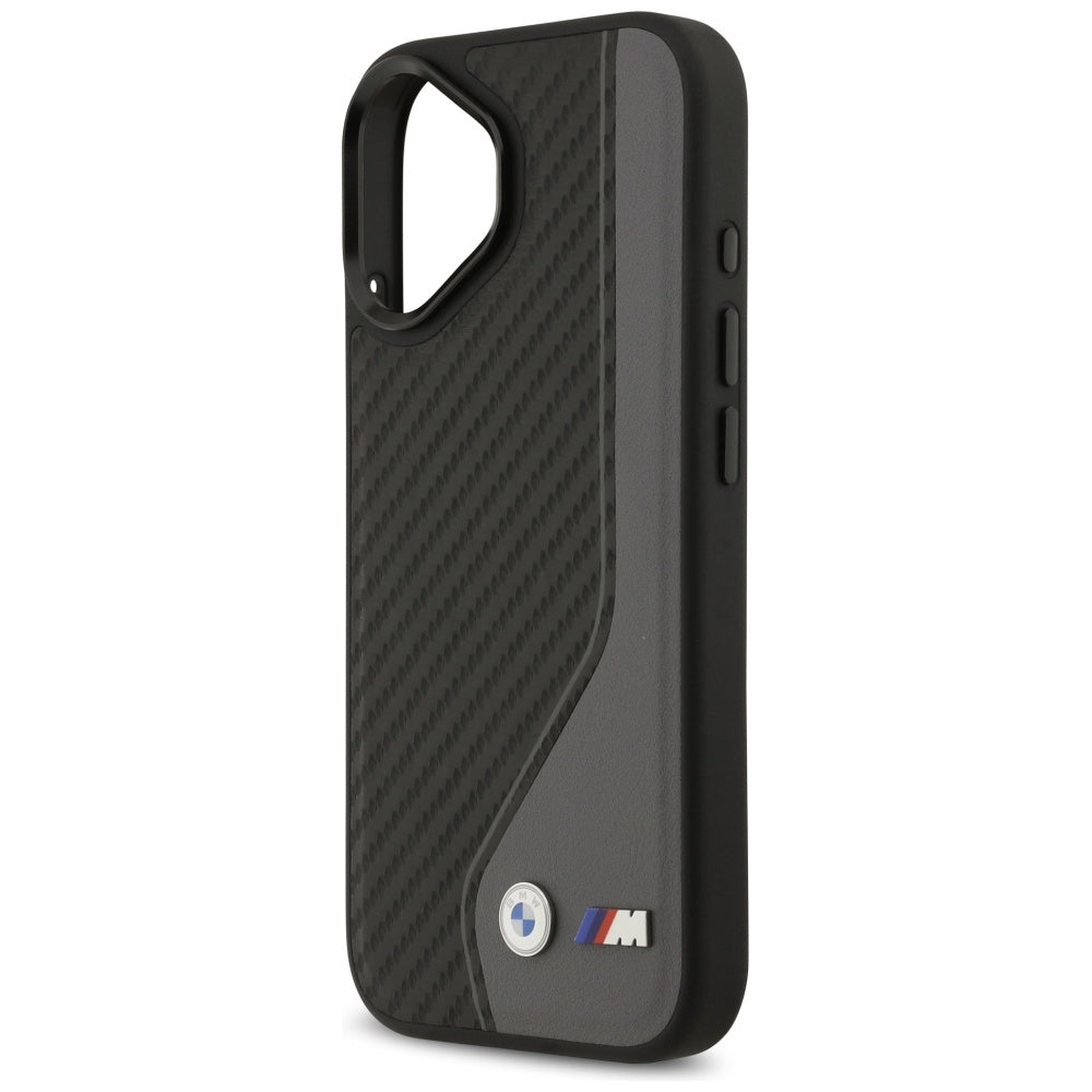 BMW M Carbon Logo MagSafe Case for iPhone 17 - Black and Gray_5