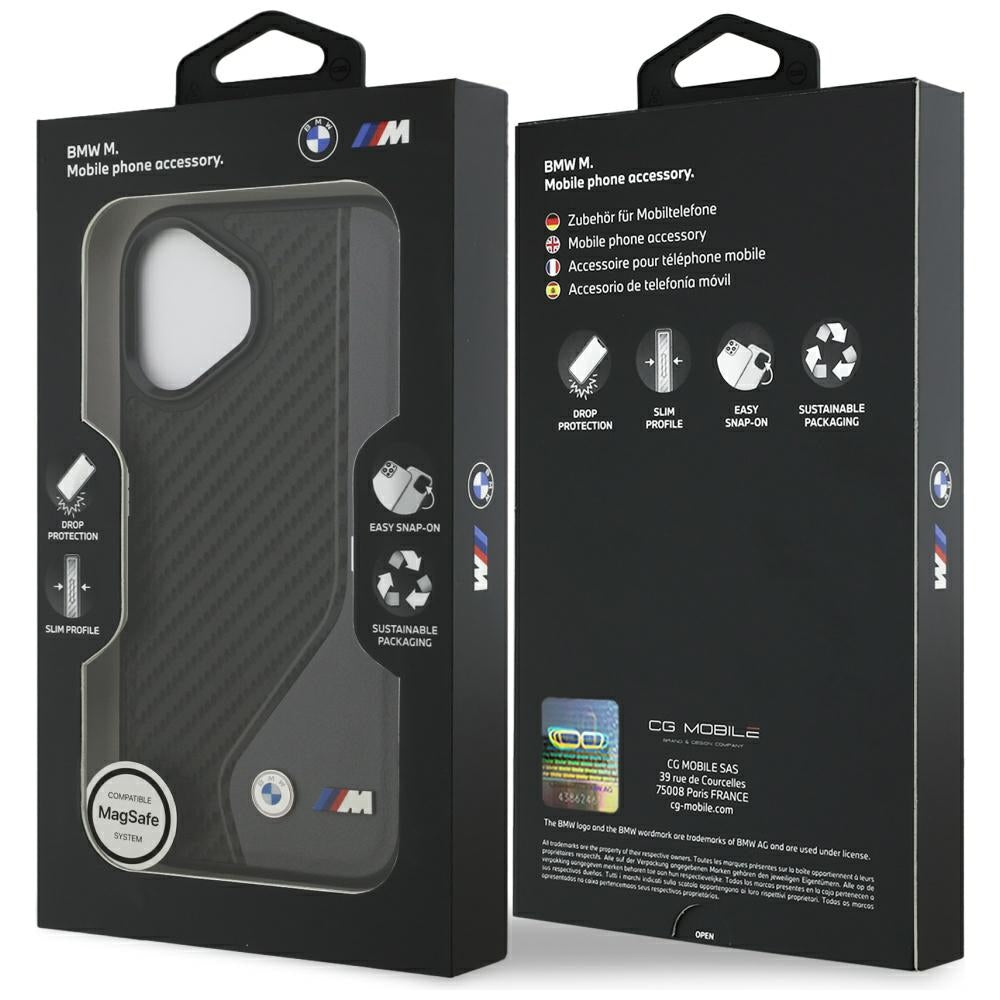BMW M Carbon Logo MagSafe Case for iPhone 17 - Black and Gray_7