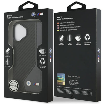BMW M Carbon Logo MagSafe Case for iPhone 17 - Black and Gray_7