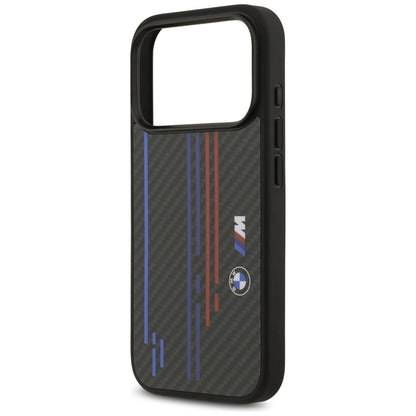 BMW M Kevlar Lines &amp; Logo MagSafe Case for iPhone 17 Pro - Black_4