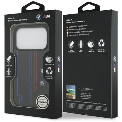 BMW M Kevlar Lines &amp; Logo MagSafe Case for iPhone 17 Pro - Black_6