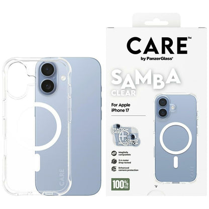 CARE by PanzerGlass Fashionable Samba Case w. White MagSafe for iPhone 17 - Transparent_0