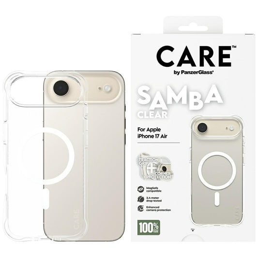 CARE by PanzerGlass Fashionable Samba Case w. White MagSafe for iPhone Air - Transparent_0