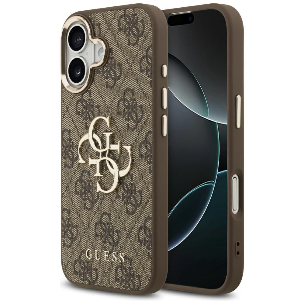 Guess 4G Big 4G Classic Logo Case for iPhone 17 - Brown and Gold_0