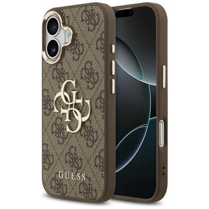 Guess 4G Big 4G Classic Logo Case for iPhone 17 - Brown and Gold_0