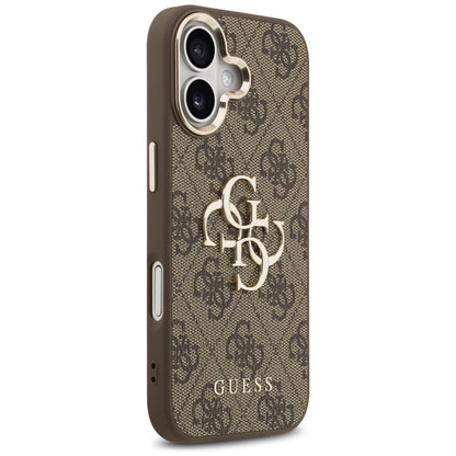 Guess 4G Big 4G Classic Logo Case for iPhone 17 - Brown and Gold_3