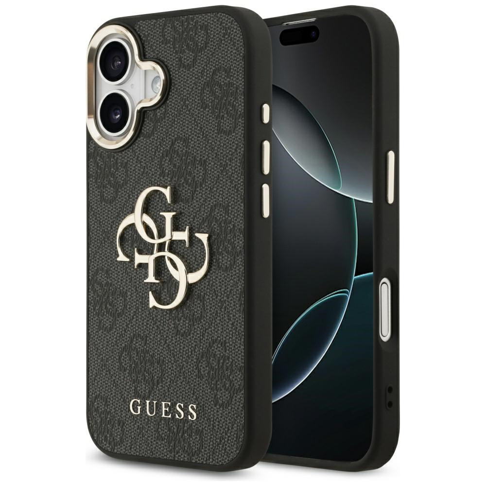 Guess 4G Big 4G Classic Logo Case for iPhone 17 - Black and Gold_0