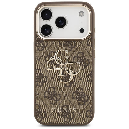 Guess 4G Big 4G Classic Logo Case for iPhone 17 Pro - Brown and Gold_2