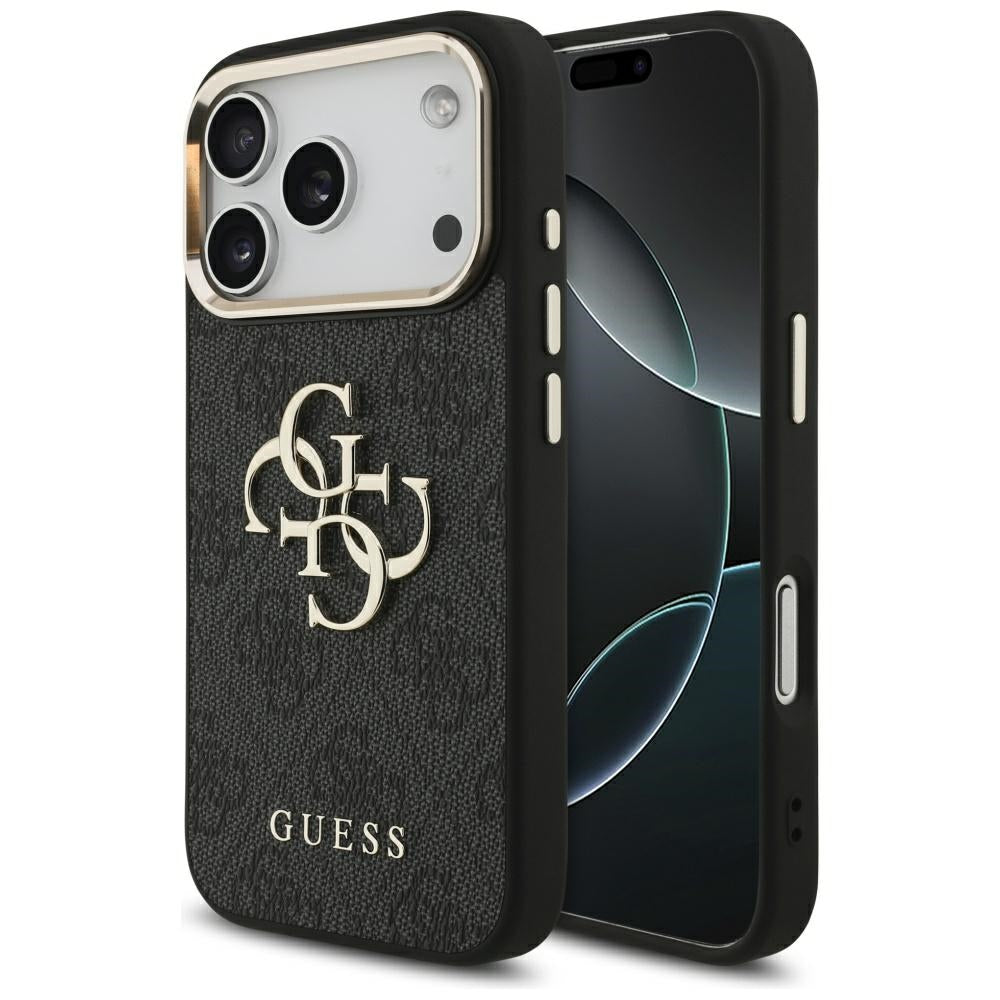 Guess 4G Big 4G Classic Logo Case for iPhone 17 Pro - Black and Gold_0