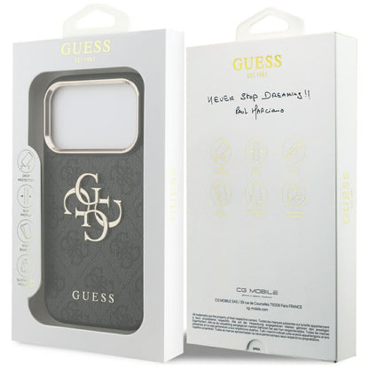 Guess 4G Big 4G Classic Logo Case for iPhone 17 Pro - Black and Gold_7