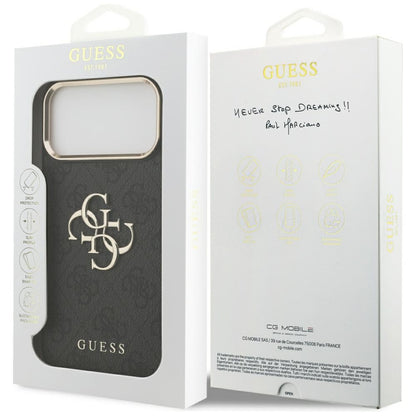 Guess 4G Big 4G Classic Logo Case for iPhone 17 Pro Max - Black and Gold_7