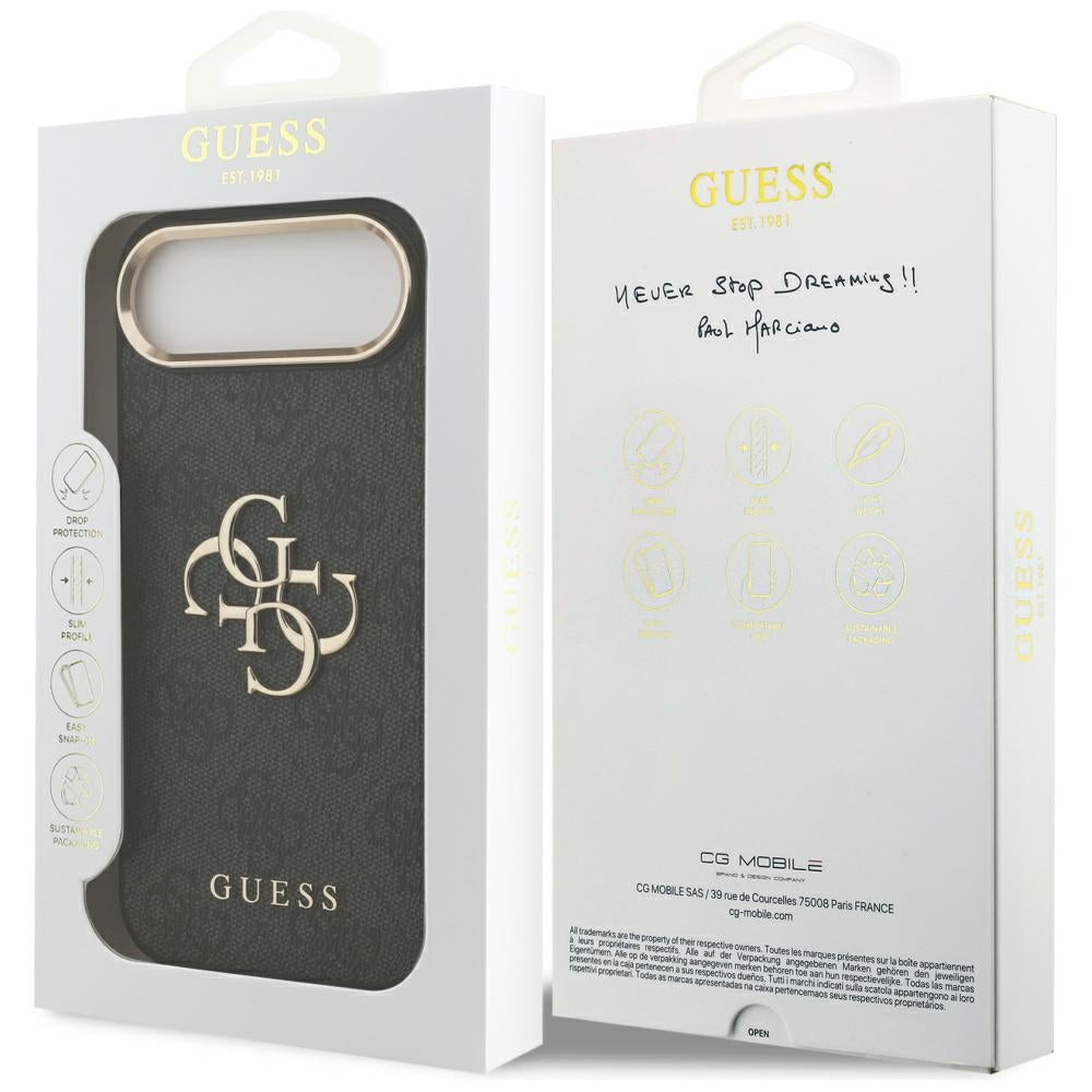 Guess 4G Big 4G Classic Logo Case for iPhone Air - Black and Gold_7