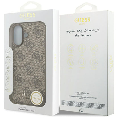 Guess 4G Charms Collection MagSafe case for iPhone 17 - brown_6