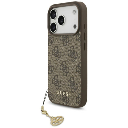 Guess 4G Charms Collection MagSafe case for iPhone 17 Pro - brown_0