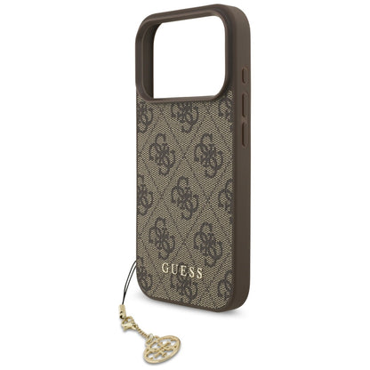 Guess 4G Charms Collection MagSafe case for iPhone 17 Pro - brown_4