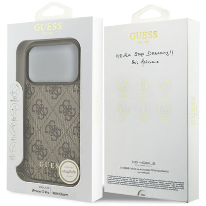 Guess 4G Charms Collection MagSafe case for iPhone 17 Pro - brown_6