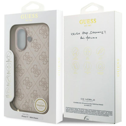 Guess 4G Charms Collection MagSafe Case for iPhone 17 - Pink_6