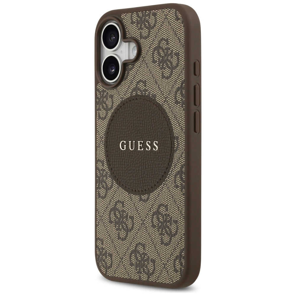 Guess 4G Circle Classic Logo MagSafe case for iPhone 17 - brown_1