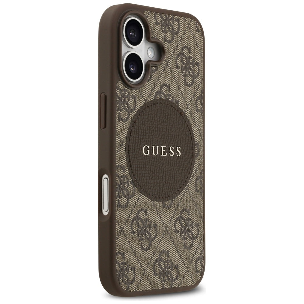 Guess 4G Circle Classic Logo MagSafe case for iPhone 17 - brown_3