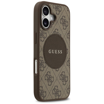Guess 4G Circle Classic Logo MagSafe case for iPhone 17 - brown_3