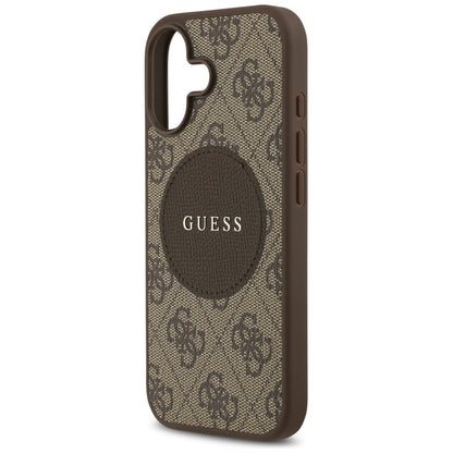 Guess 4G Circle Classic Logo MagSafe case for iPhone 17 - brown_5