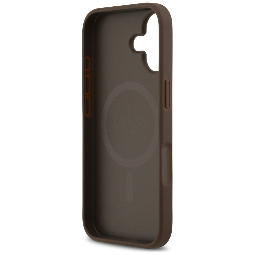 Guess 4G Circle Classic Logo MagSafe case for iPhone 17 - brown_6