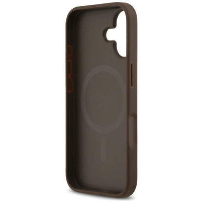 Guess 4G Circle Classic Logo MagSafe case for iPhone 17 - brown_6