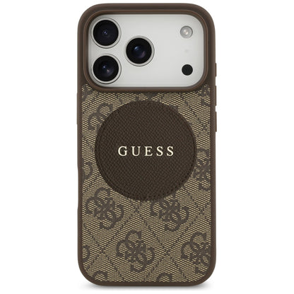 Guess 4G Circle Classic Logo MagSafe case for iPhone 17 Pro - brown_2