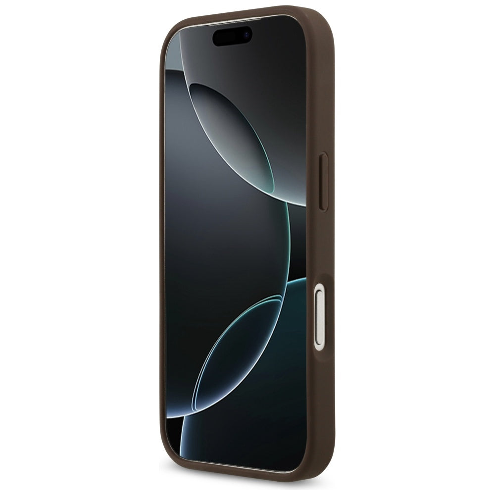 Guess 4G Circle Classic Logo MagSafe case for iPhone 17 Pro - brown_4