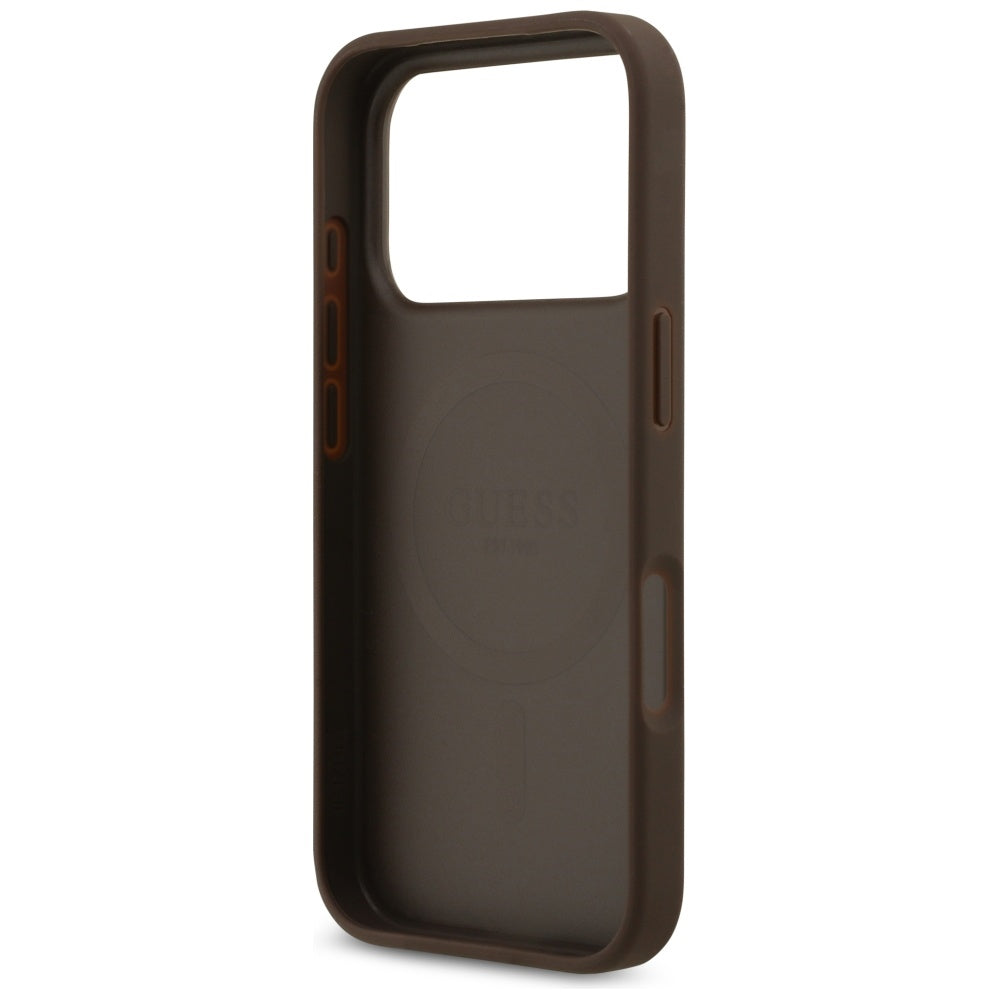 Guess 4G Circle Classic Logo MagSafe case for iPhone 17 Pro - brown_6