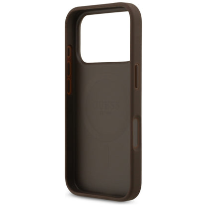Guess 4G Circle Classic Logo MagSafe case for iPhone 17 Pro - brown_6
