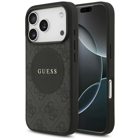 Guess 4G Circle Classic Logo MagSafe case for iPhone 17 Pro - black_0