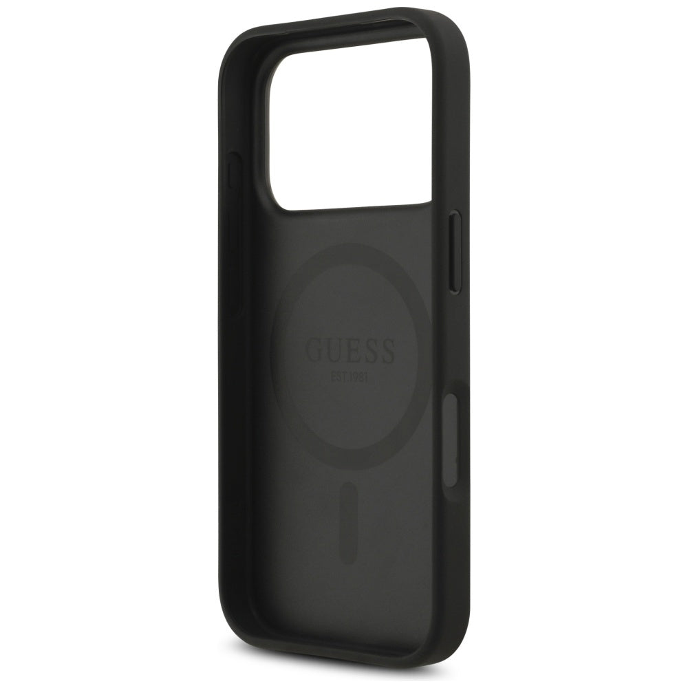 Guess 4G Circle Classic Logo MagSafe case for iPhone 17 Pro - black_6