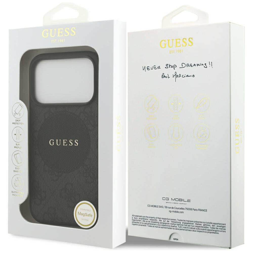 Guess 4G Circle Classic Logo MagSafe case for iPhone 17 Pro - black_7